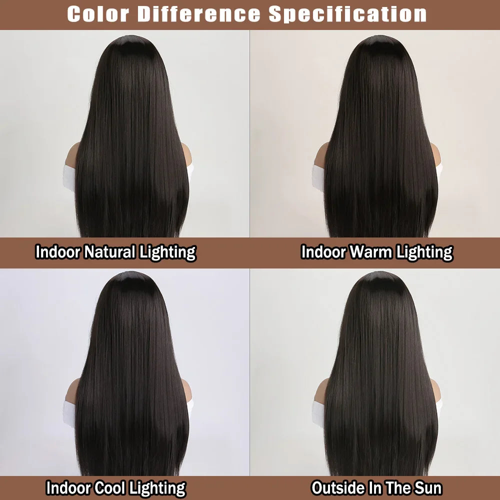 26" Long Straight Synthetic Wig – Fashion Color Wig for Women, Daily Wear, Halloween Costume, Party & Cosplay