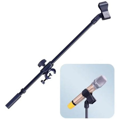 55CM Rotating Microphone Stand with Crossbar Arms - Mic Clip, Phone Holder, and Extension Bracket, Designed with 3/8" Thread Crossbar