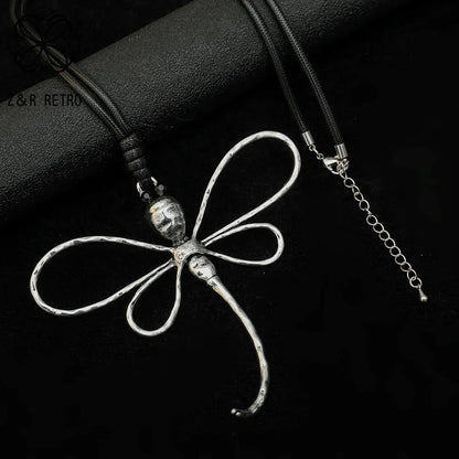 Vintage Long Chain Necklace – Irregular Gothic Pendant Jewelry for Women, 2023 Trendy Fashion Accessories