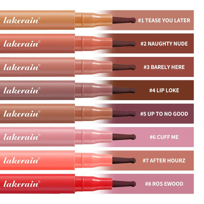 Waterproof Lip Liner Stain - Long-Lasting Transfer-Proof & Smudge-Resistant Lip Color, 8 Shades