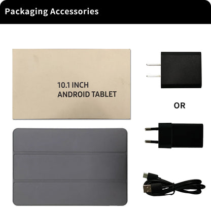 VASOUN Android 14 Tablet 10.1" — 12GB RAM, 128GB ROM, Octa-Core, Dual SIM 4G, WiFi 2.4G/5G, GPS