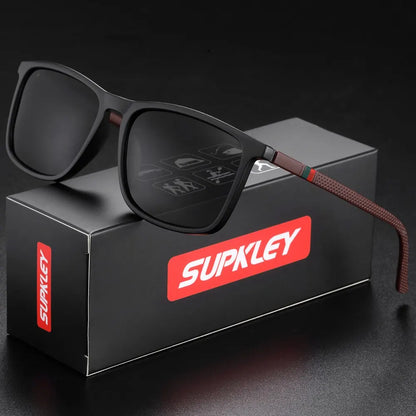 SUPKLEY Polarized Sports Sunglasses for Men – Lightweight Comfortable Square Sun Glasses with Original Case