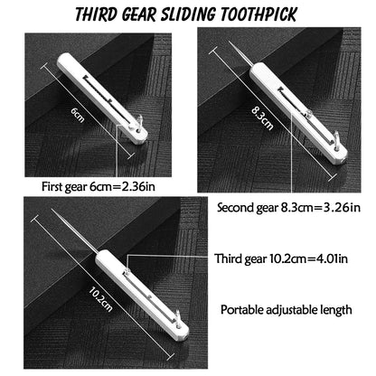 Portable Titanium Toothpicks with Metal Holder - High-Quality Toothpick for Outdoor Picnic and Camping