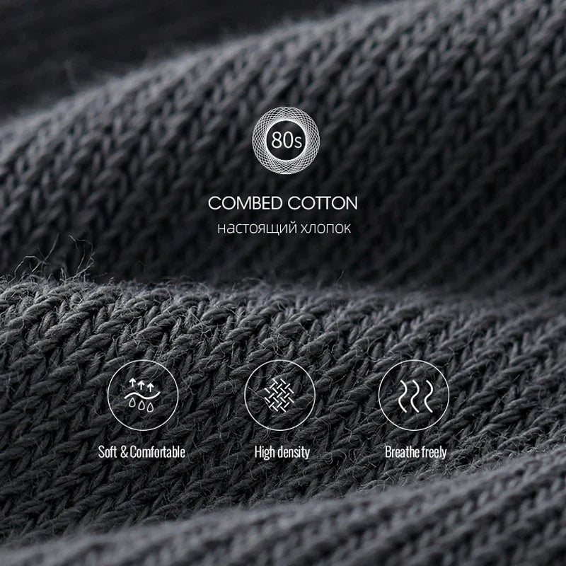HSS Men’s 100% Cotton No Show Socks – Summer Thin Breathable Boat Socks, Black Short Socks Size 39-44 for Students
