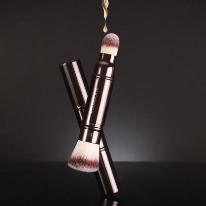 HG Pro Retractable Foundation Makeup Brush – Powder, Contour, Blusher & Highlight with Metal Handle