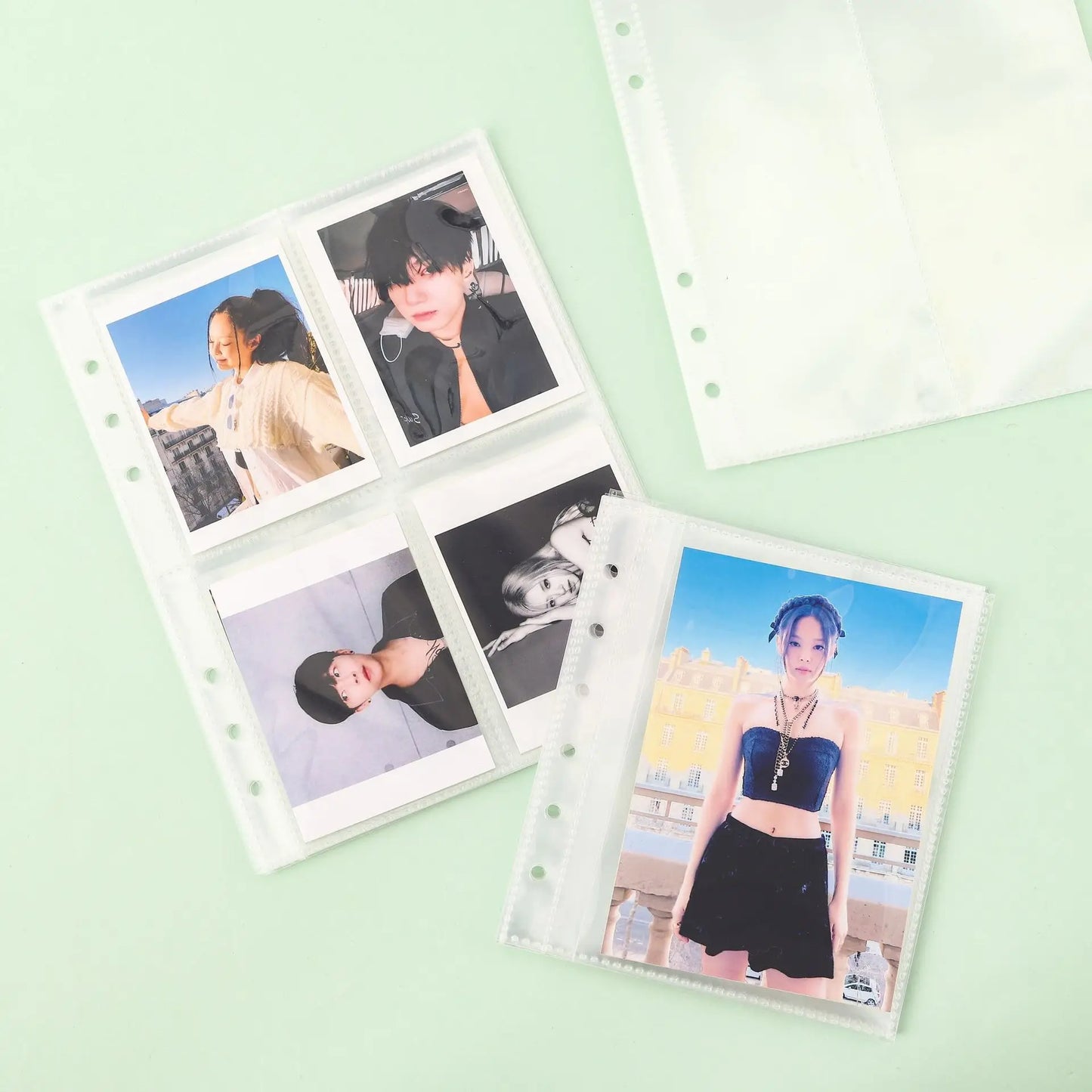 A5/A6/A7 Transparent File Holder Set – 10pcs 6-Hole Loose Leaf PVC Binder for DIY Document Storage