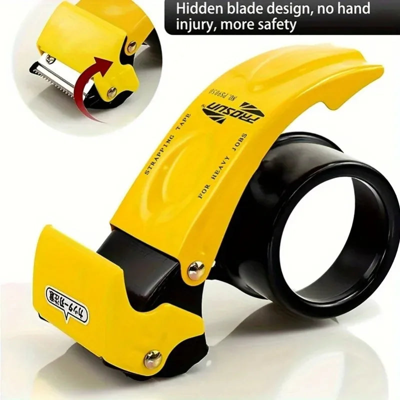 Heavy-Duty Handheld Tape Dispenser - Automatic Cutting & Sealing Box Packaging Tool