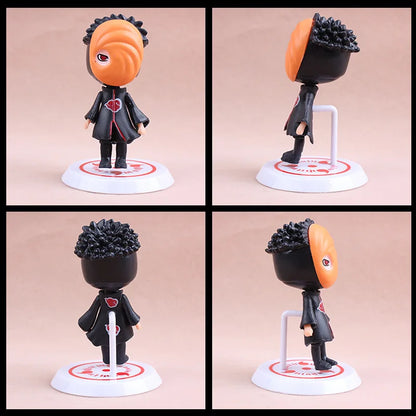 6pcs Naruto Mini Figures Set – Sasuke, Gaara, Uchiha Madara 7-8cm Anime Collectible Figurines with Base