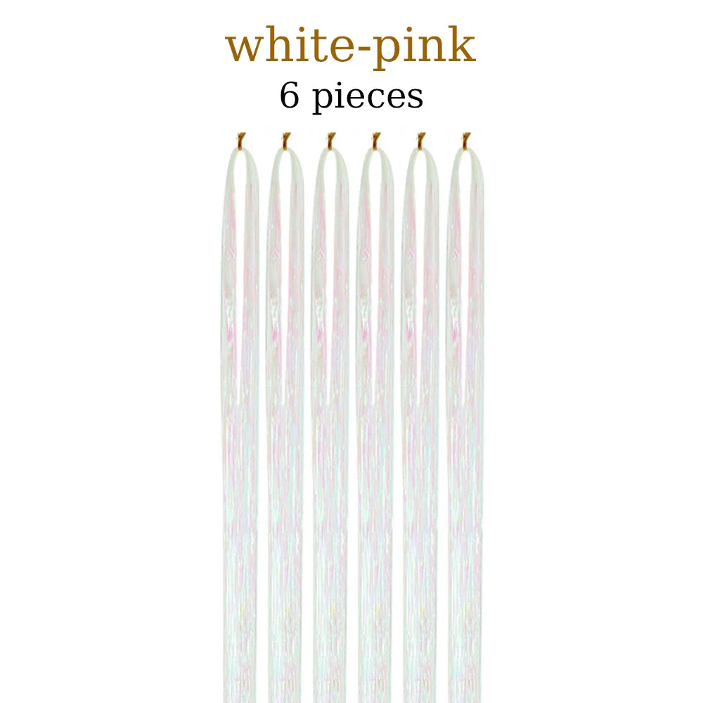 48-Inch Hair Tinsel Kit – 1200 Strands, 12 Colors Sparkling Fairy Hair Extensions with Tool