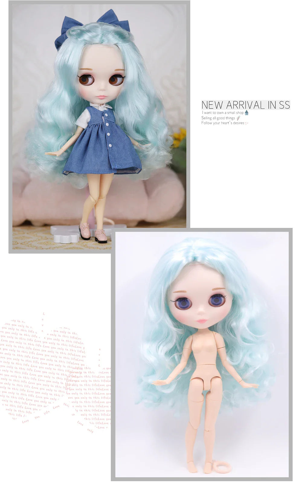 ICY DBS Blythe Doll 1/6 BJD Jointed Body — 30cm White Skin Anime Doll with Shiny & Matte Face, Special Price Gift Toy