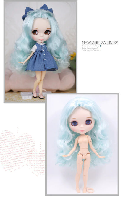 ICY DBS Blythe Doll 1/6 BJD Jointed Body — 30cm White Skin Anime Doll with Shiny & Matte Face, Special Price Gift Toy