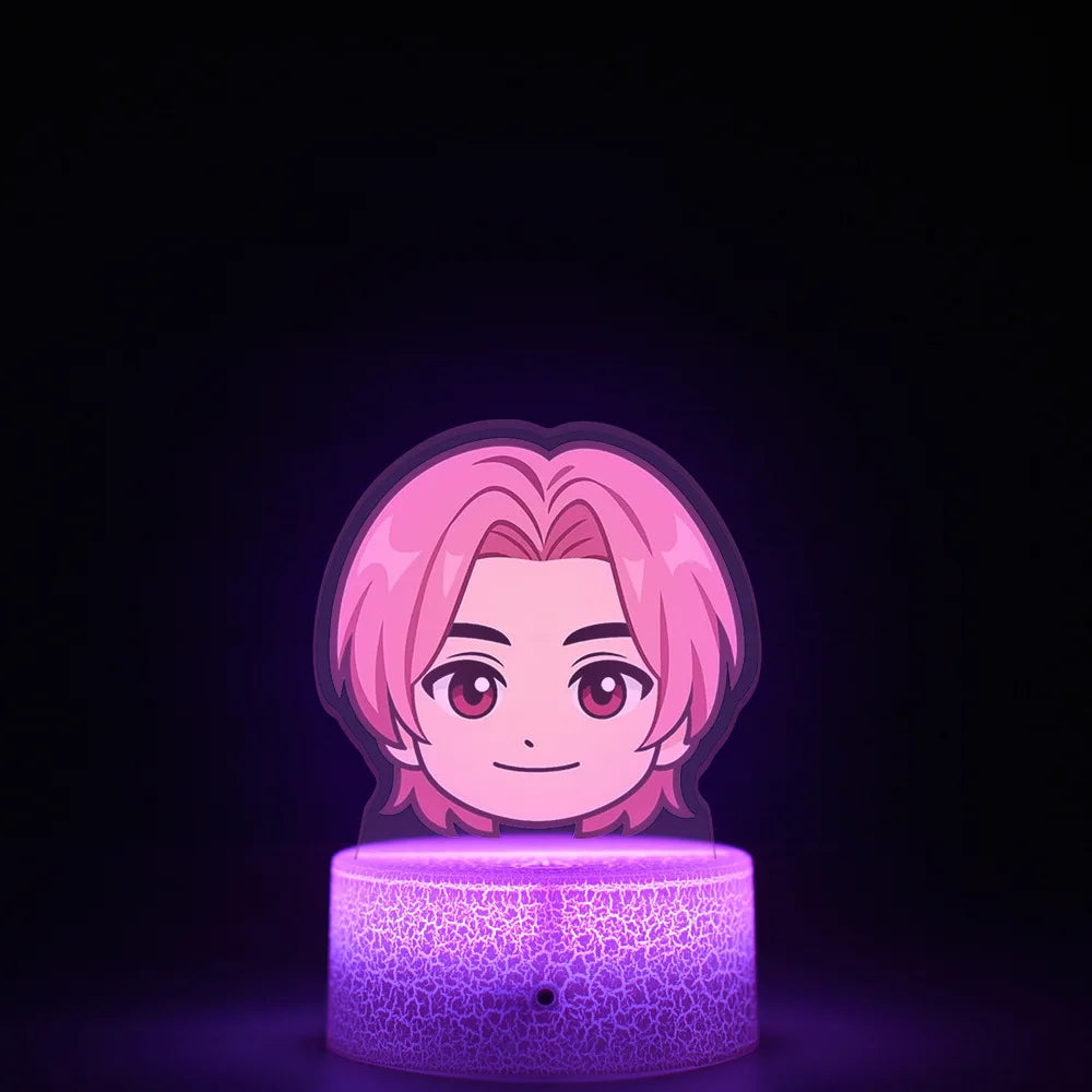 K-Pop Demon Hunters LED Night Light – Zoe, Mira, Rumi, Saja 16-Color Remote Control