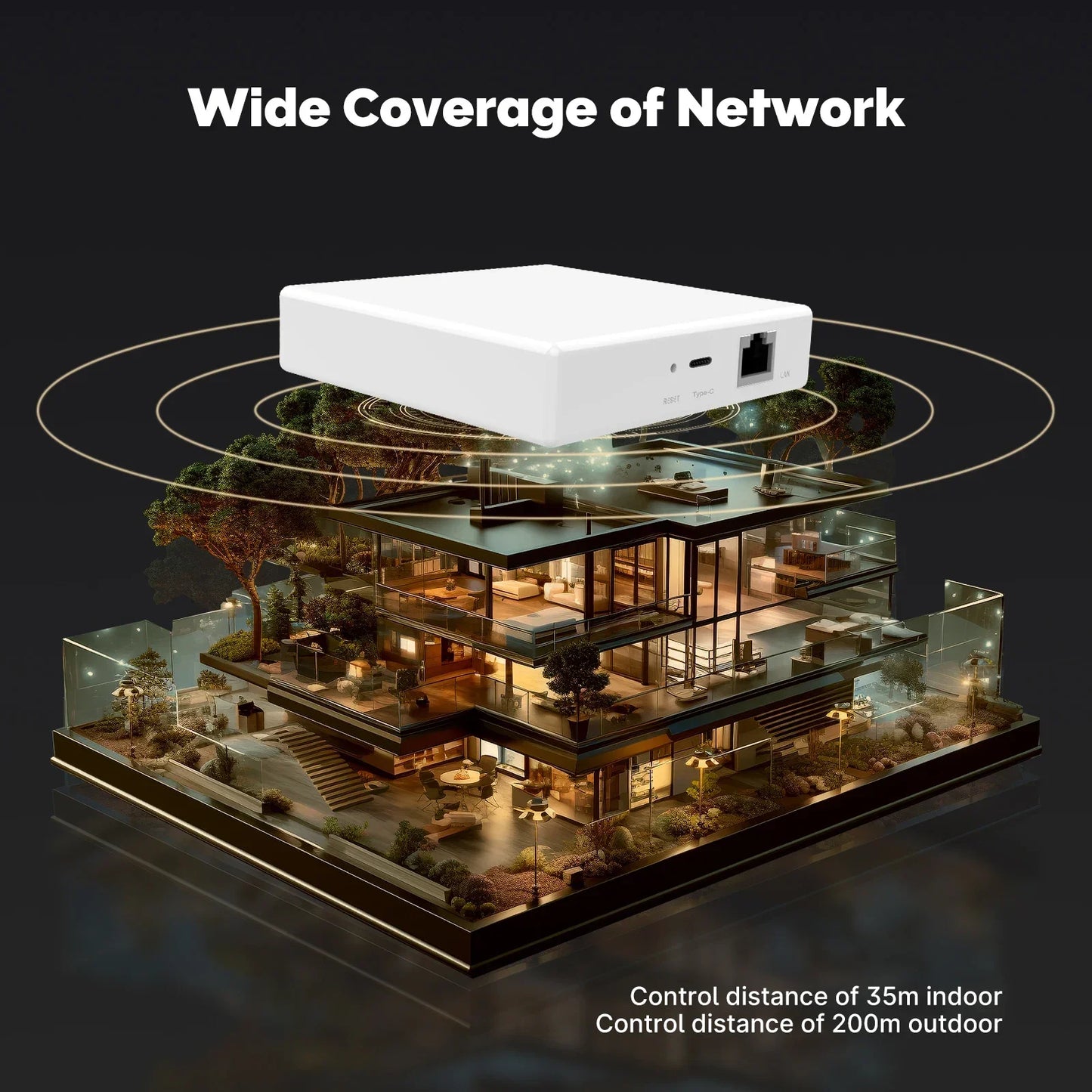 MOES Matter Gateway - Smart Home Control with Tuya Zigbee, Siri, HomeKit, SmartThings & Google Assistant Compatibility