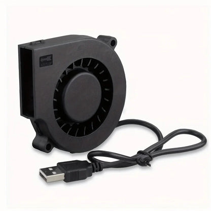 75mm USB Turbo Fan Cooling Blower - Brushless 3D Printer Extruder, DC Cooler for PC, CPU, Power Inverter Air Pump