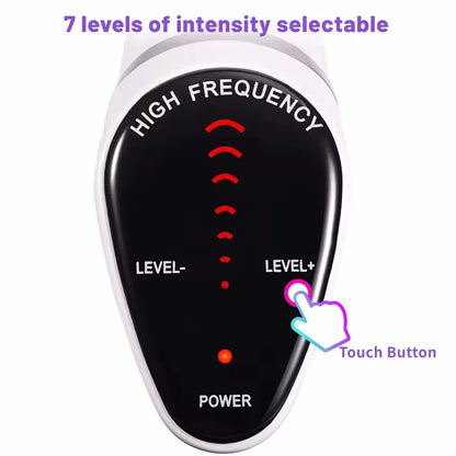 6-in-1 High Frequency Facial Machine — Touch Panel Electrotherapy Wand for Hair, Face, Acne & Skin Care Treatment