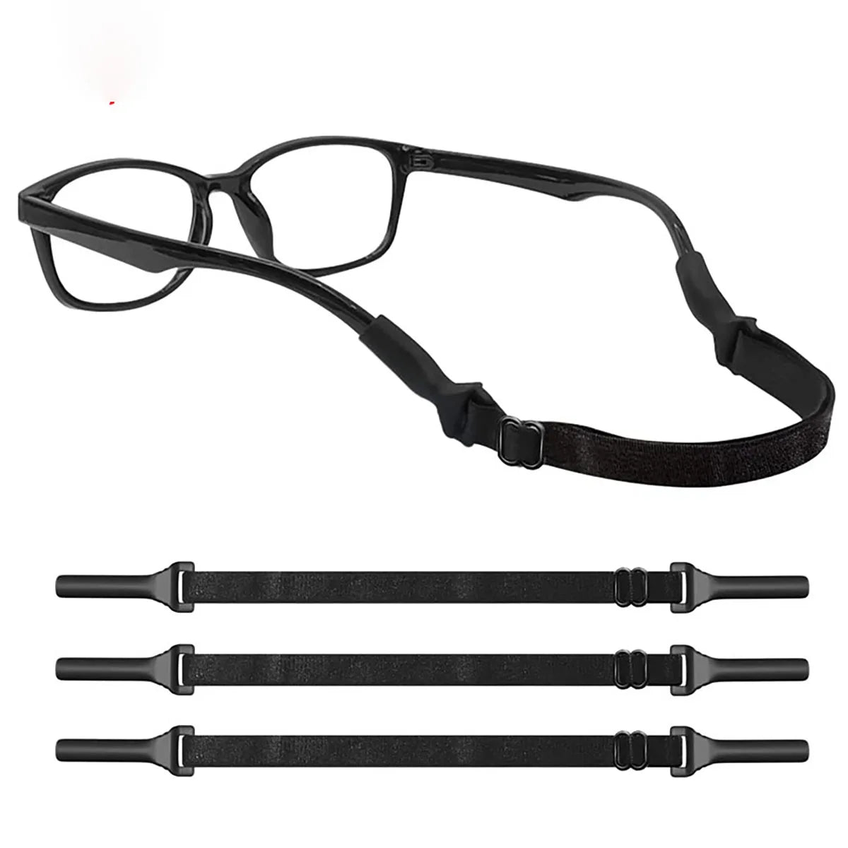 2pcs Adjustable Glasses Chain – Elastic Non-Slip Strap, Anti-Drop Eyewear Cord for Sports