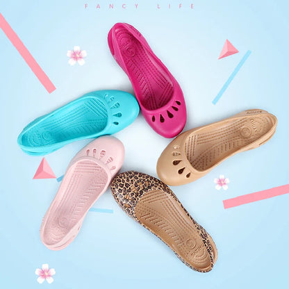 Certified Satihu Summer Lightweight Anti-Slip Clogs for Women - Flat Bottom Sandals, Nurse, Outdoor, Beach Jelly Shoes