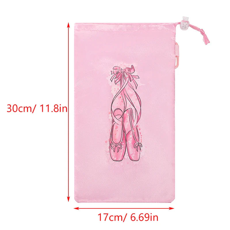 Portable Mesh Dance Bag – Breathable Drawstring Shoe Pouch for Ballet & Dance Storage Organizer