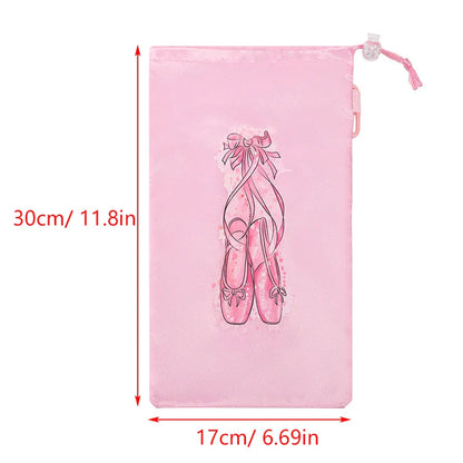 Portable Mesh Dance Bag – Breathable Drawstring Shoe Pouch for Ballet & Dance Storage Organizer