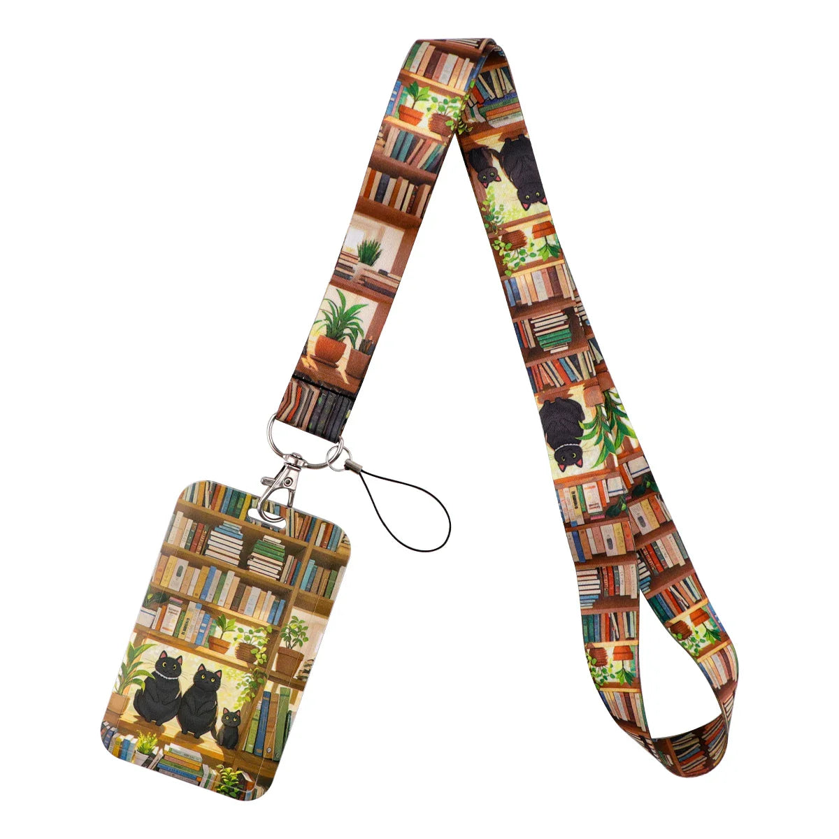 Cartoon Cat Lanyard Keychain – Multifunctional ID Card Badge Holder, Camera USB, Phone Neck Strap Accessories