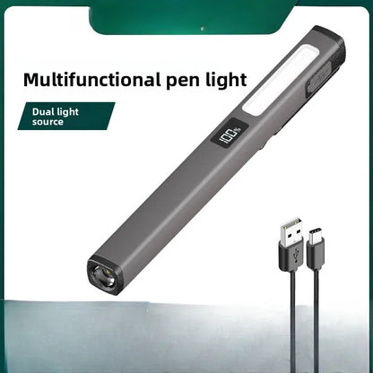 New Long Battery Life LED Pen Flashlight – USB Rechargeable Multi-Function Maintenance Work Light for Outdoor, Camping & Emergency Use