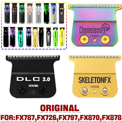 FX707 Titanium Coated Blade - Replacement for BaByliss PRO Trimmer, Compatible with FX787, FX726, FX787Z, DLC Carbon Steel