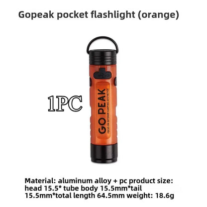 MOUNTAINHIKER LED Pocket Hat Clip Flashlight – Portable Rechargeable Clip-On Light for Camping & Outdoor Use