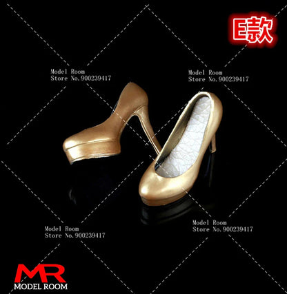 1/6 Scale Fashion Girl High Heel Shoes — Stiletto Court Shoe Model for 12" TBL PH Female Action Figures