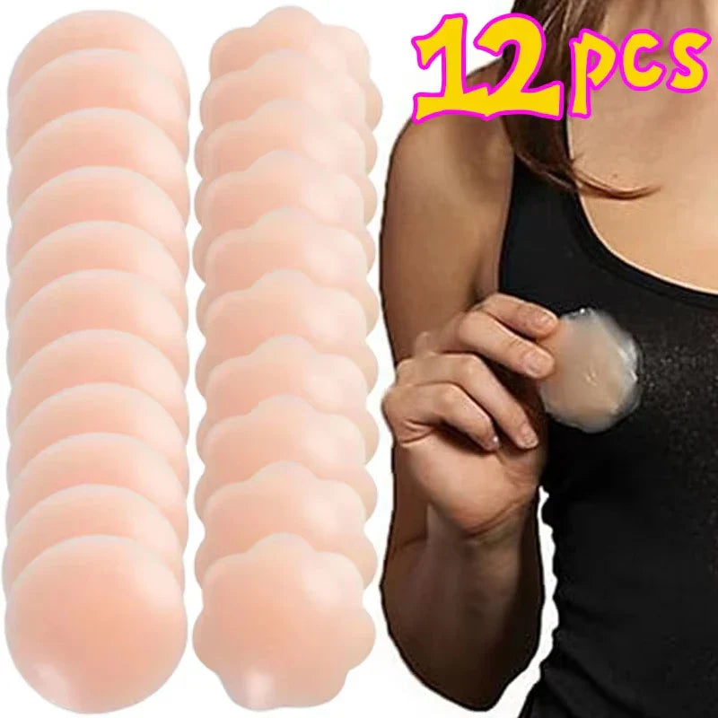 Reusable Silicone Nipple Covers for Women – Invisible Strapless Bra Pasties & Breast Petals