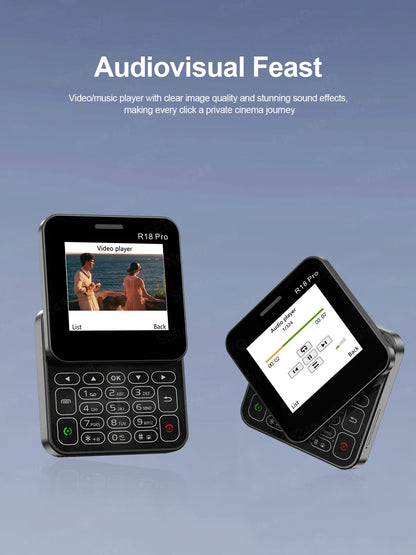2024 NEW SERVO R18Pro Mini Mobile Phone – 2.4" Rotating Screen, Button Slider, Flashlight, Magic Voice, Dual SIM Standby
