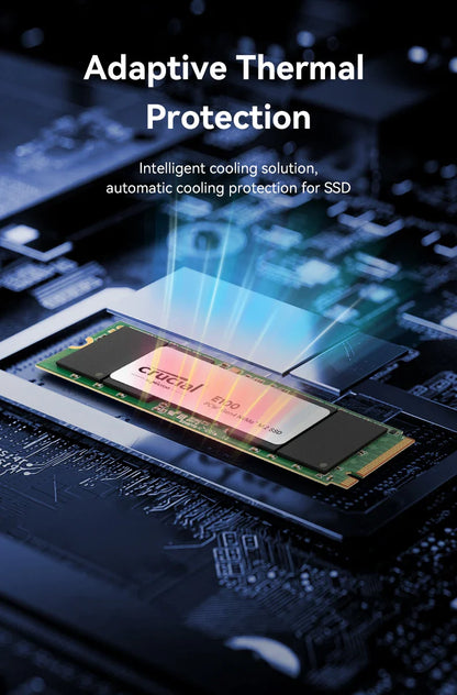 Crucial NVMe M.2 SSD – 480GB/1TB/2TB PCIe 4.0x4 5000MB/s for PS5, Laptop, PC