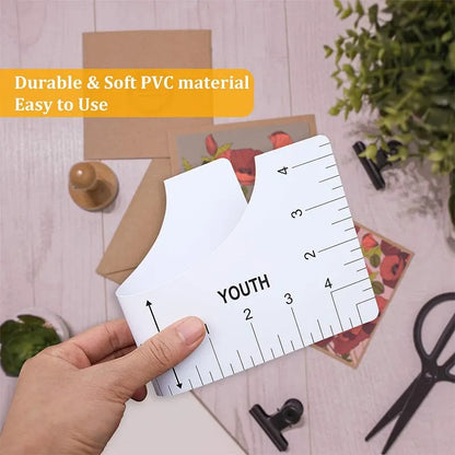 4 Pcs Transparent Acrylic T-Shirt Alignment Ruler: Graphics Guide for Front and Back Measurement in Sewing