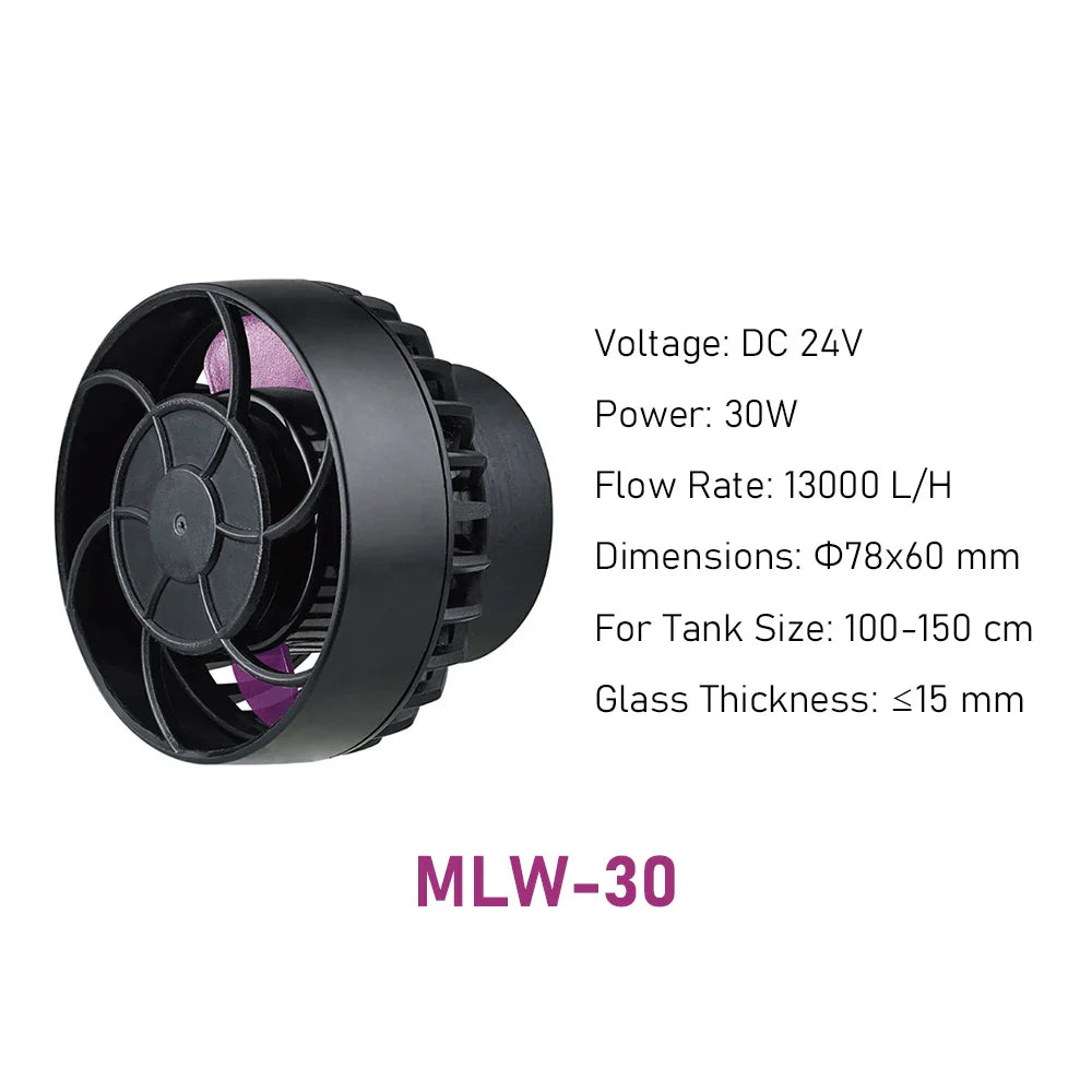 Jebao MLW Series Smart Aquarium Wave Maker – WiFi Flow Pump with LCD Controller for Fish Tanks