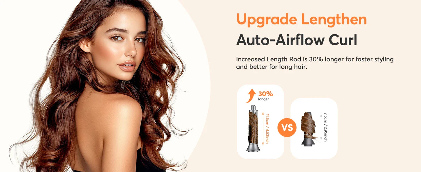 Bopcal 5-in-1 Hair Dryer & Hot Air Comb – 1200W High-Speed Blower with Curling Iron & Multifunction Styling Tools