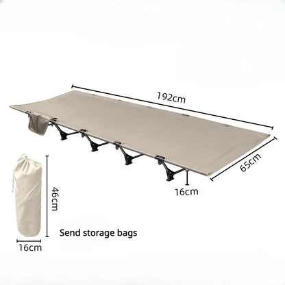 Ultra-Light Folding Camping Bed – Portable Outdoor Tent Cot for Adults, 150KG Capacity, Ideal for Hiking & Travel