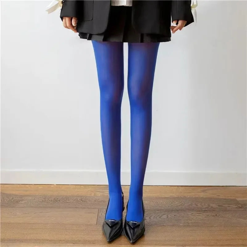 Red Women’s Tights - Super Elastic Plus Size Pantyhose Stockings for Y2K & Everyday Wear