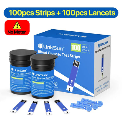 Linksun G-425-2 Blood Glucose Meter — 50/100PCS Test Strips, Digital Diabetes Testing Device, Blood Sugar Monitor