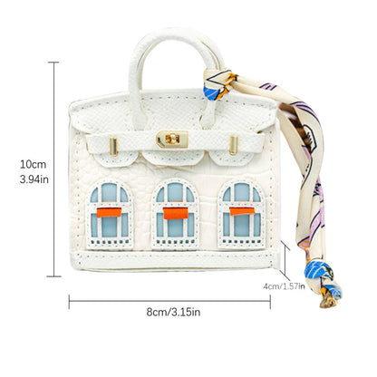 Mini Backpack Headphone Bag – Creative Hanging Case for AirPods 4/3/Pro2 & Galaxy Buds with Lanyard