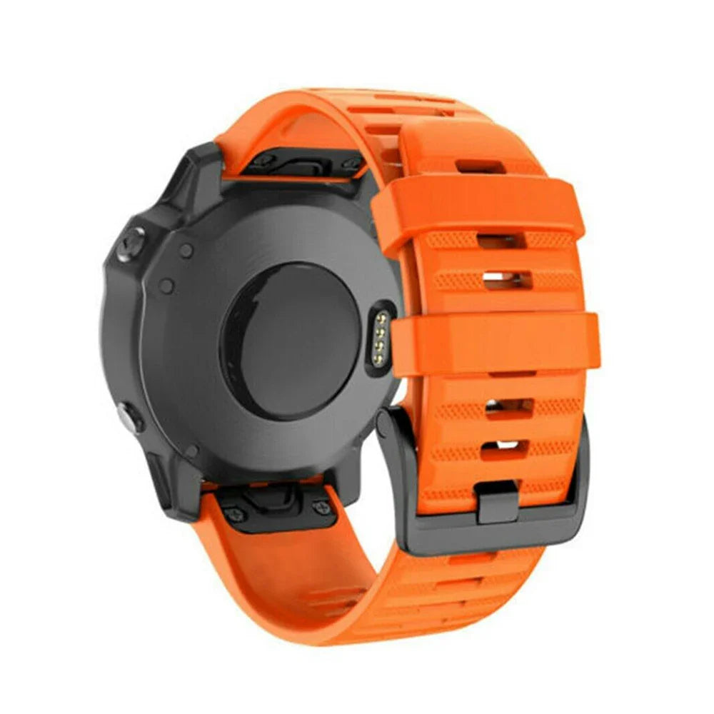 Silicone Quick-Release Watch Bands for Garmin Fenix 3/5/6/7 – 20/22/26mm EasyFit Wrist Strap