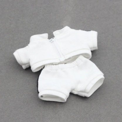 Ropa Labubu Clothes Set for 15/17cm V1/V2 Plush Dolls – Hooded Sweatshirt & Pants | Doll Outfit Accessories & Kid Toy Gift