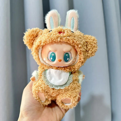 13 Styles Cute Mini Plush Doll Clothes - Outfit Accessories for Kpop Exo Labubu II Idol Dolls, Jumpsuits & Party Clothing