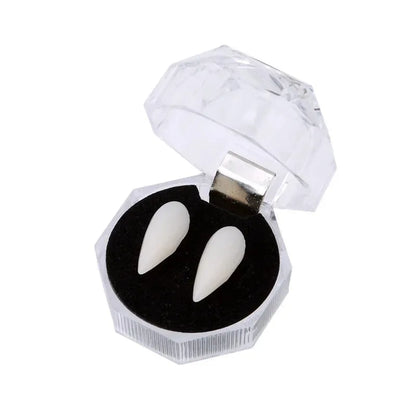 Vampire Fangs False Teeth - Halloween Costume Props with Denture Adhesive for Parties & Decor