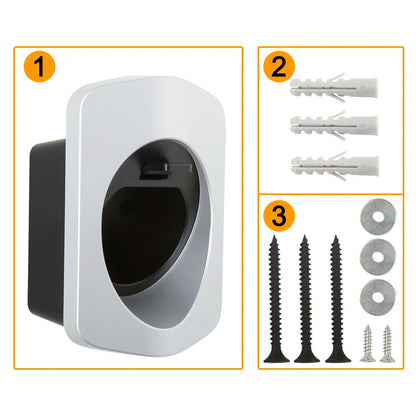 Peocke EV Charger Holder – Type 2/Type 1 Connector Socket Plug Wallbox Charging Cable Bracket for Extra Protection