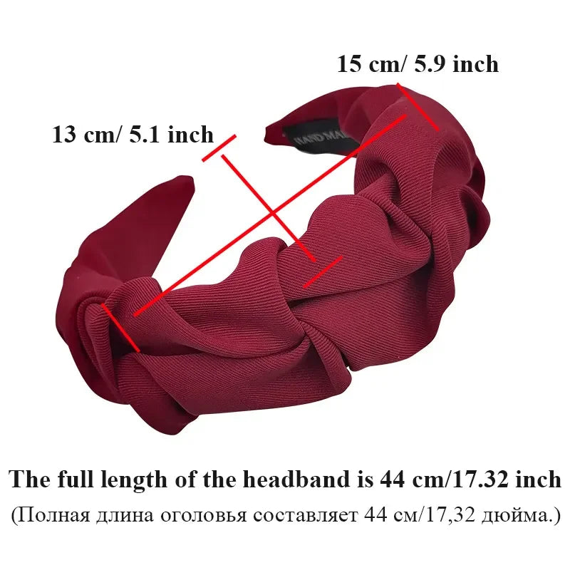 Fashion Flower Hair Hoop Bands for Women & Girls – Solid Color Wide Headbands, Designer Hair Accessories & Headwear