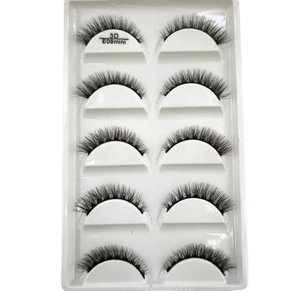 5 Pairs 3D Real Mink False Eyelashes – Soft Natural Look Eyelash Extensions for Makeup & Daily Wear