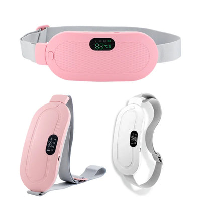 Electric Heating Pad for Women | Menstrual Cramp Relief Vibrator Belt | Abdominal Warmer & Blood Circulation Massager