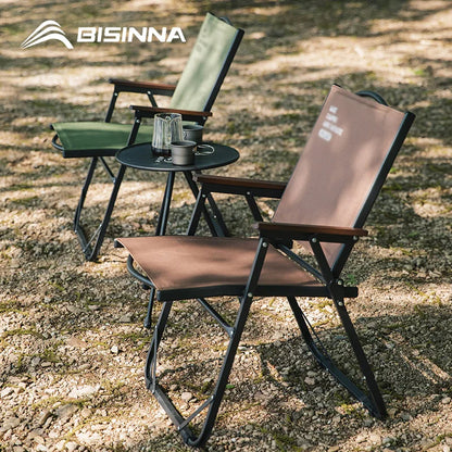 BISINNA Outdoor Folding Camping Chair – Portable Lightweight Lounge Chair for Picnic, Beach, Hiking & Trekking Travel Gear