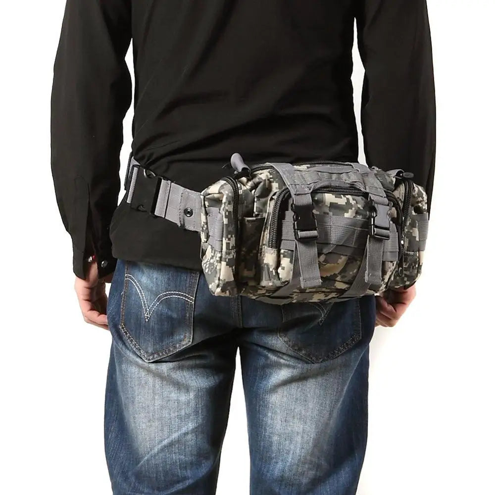 Men's Tactical Waist Fanny Pack: Military Waterproof Cross-body Shoulder Sling Bag - Ideal for Hiking, Outdoor Climbing, Fishing, Camping