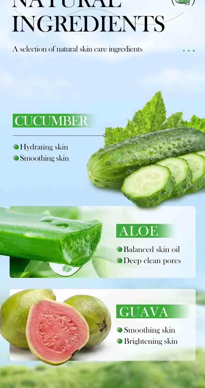 SAODER Fruits Facial Cleanser – Moisturizing & Hydrating Face Wash Foam with Massage for Skincare