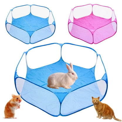 Portable Pet Playpen – Fashionable Indoor/Outdoor Cage Playground Fence for Hamsters, Chinchillas & Guinea Pigs